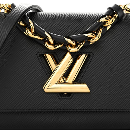 Louis Vuitton Epi Twist Braided Strap Shoulder Bag MM Black 8 of 12