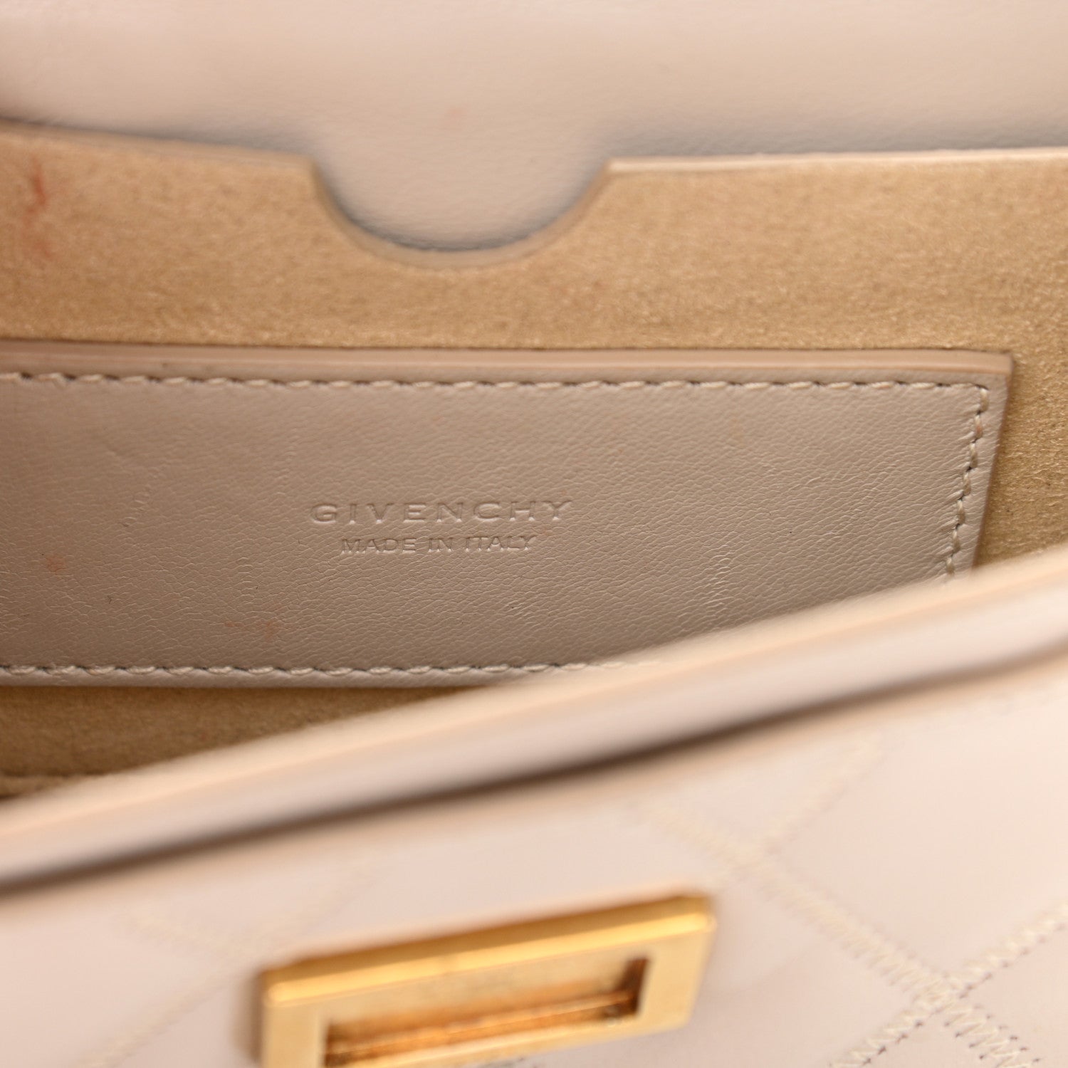 Givenchy Goatskin Quilted GV3 Mini Pocket Convertible Bag Natural 6 of 11