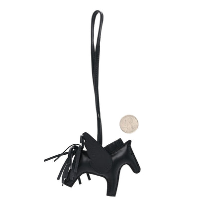 Hermes Milo Lambskin Grigri Rodeo Pegase Horse Bag Charm PM So Black 2 of 5