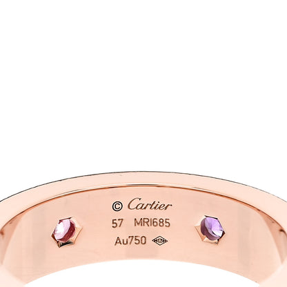 Cartier 18K Pink Gold Sapphire Garnet Amethyst 5.5mm LOVE Ring 57 8 4 of 5