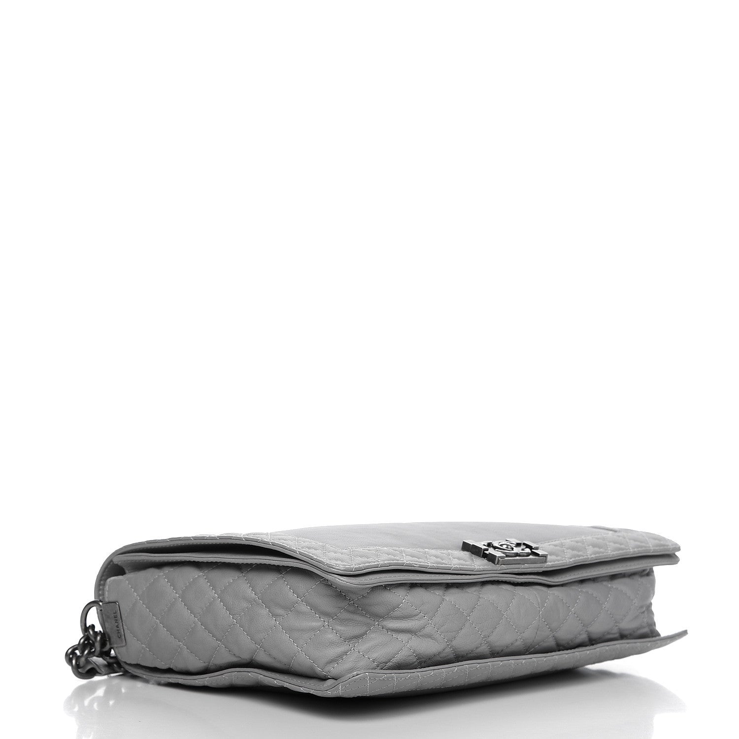 Chanel Calfskin Large Boy Reverso Flap Grey 3 of 9