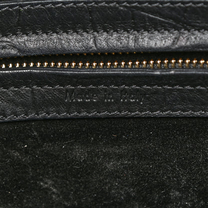 Celine Crocodile Embossed CELINE Calfskin Crocodile Embossed Medium Phantom Luggage Black Medium Phantom Luggage Black 6 of 16