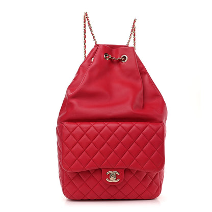 Chanel Lambskin Quilted Large In Seoul Backpack Red 1 of 9