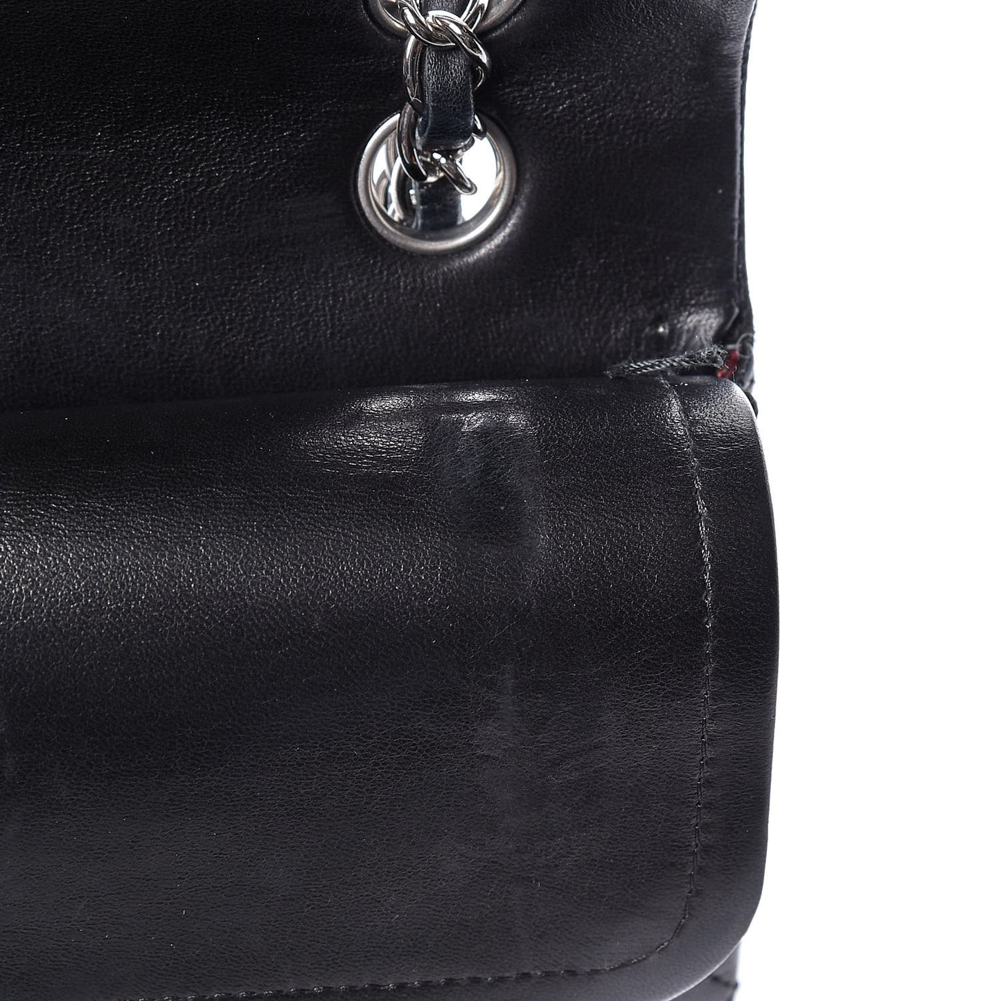 Lambskin Quilted Medium Double Flap Bag Black