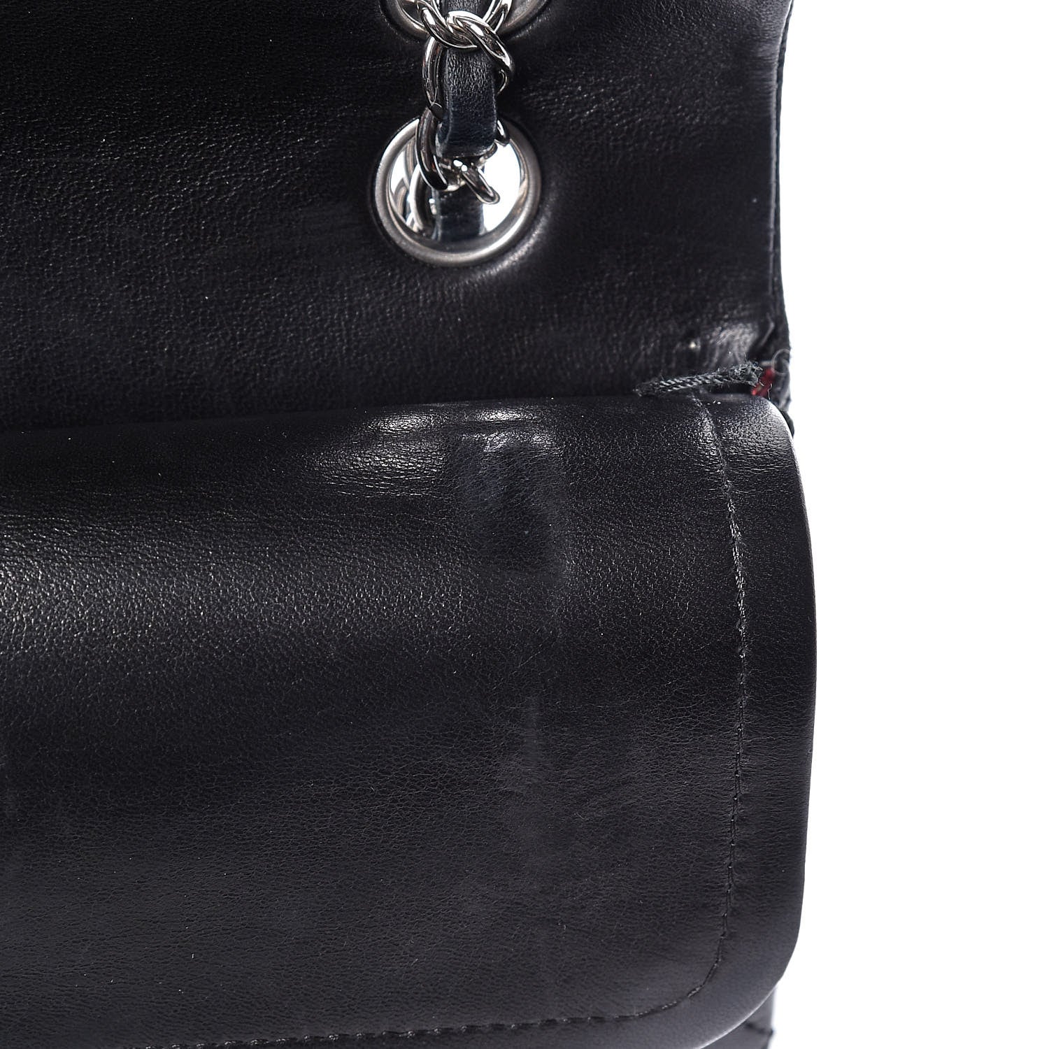 Chanel Lambskin Quilted Medium Double Flap Bag Black 19 of 27