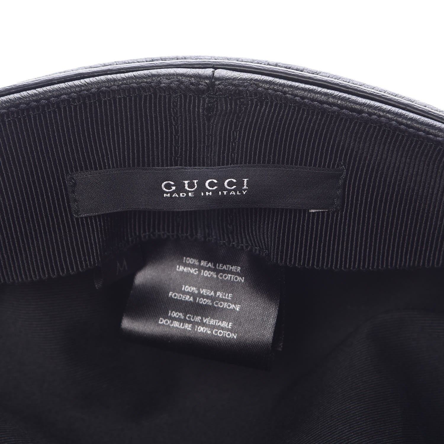 Gucci Calfskin Cellarius Hat M Black 6 of 6