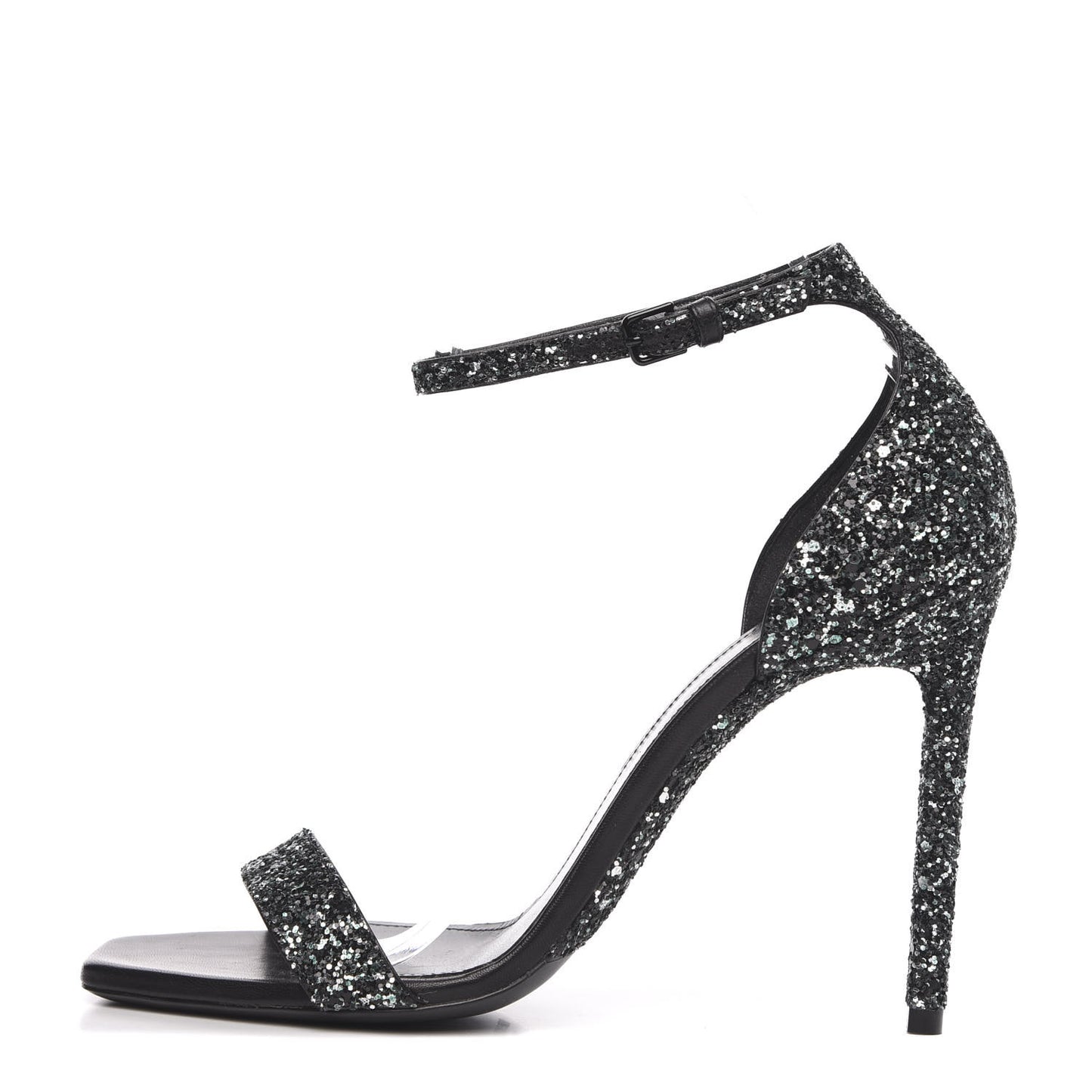 Glitter Amber 105 Ankle Strap Sandals 39.5 Black