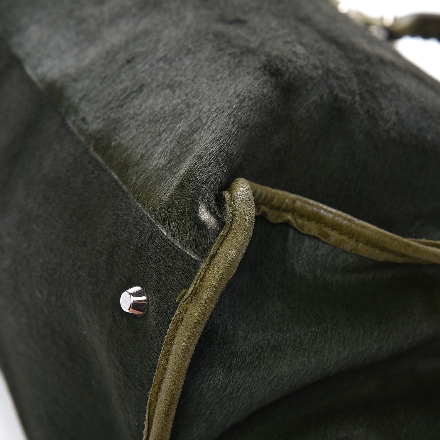 Balenciaga Chevre Pony Hair Classic Hardware Work Olive 12 of 13