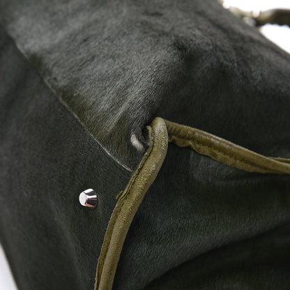 Balenciaga Chevre Pony Hair Classic Hardware Work Olive 12 of 13