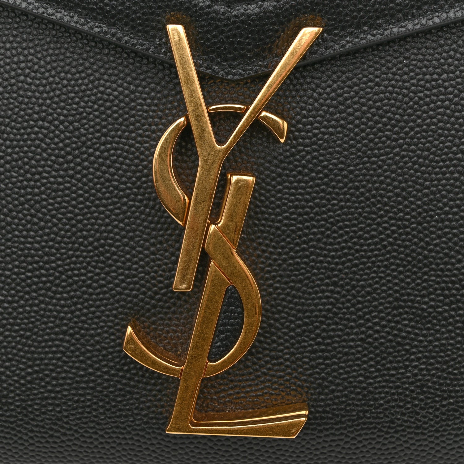 Saint Laurent Grain De Poudre Monogram Cassandra Chain Wallet Black 10 of 11