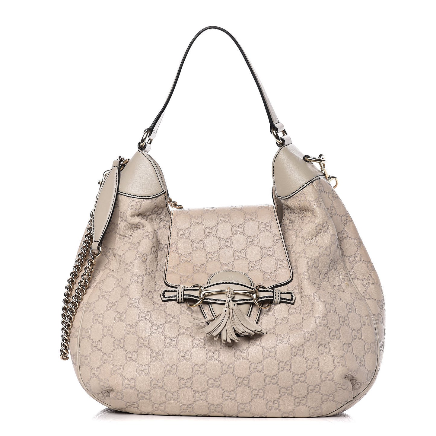 Guccissima Signature Medium Emily Hobo Mystic White