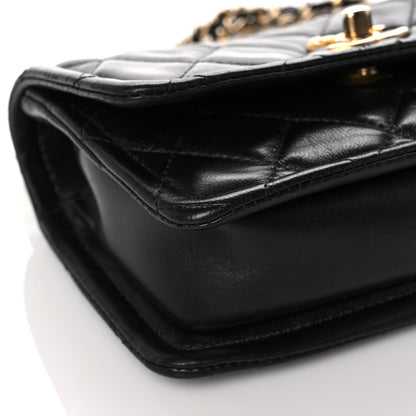 Chanel Shiny Lambskin Quilted Mini Flap Black 7 of 10