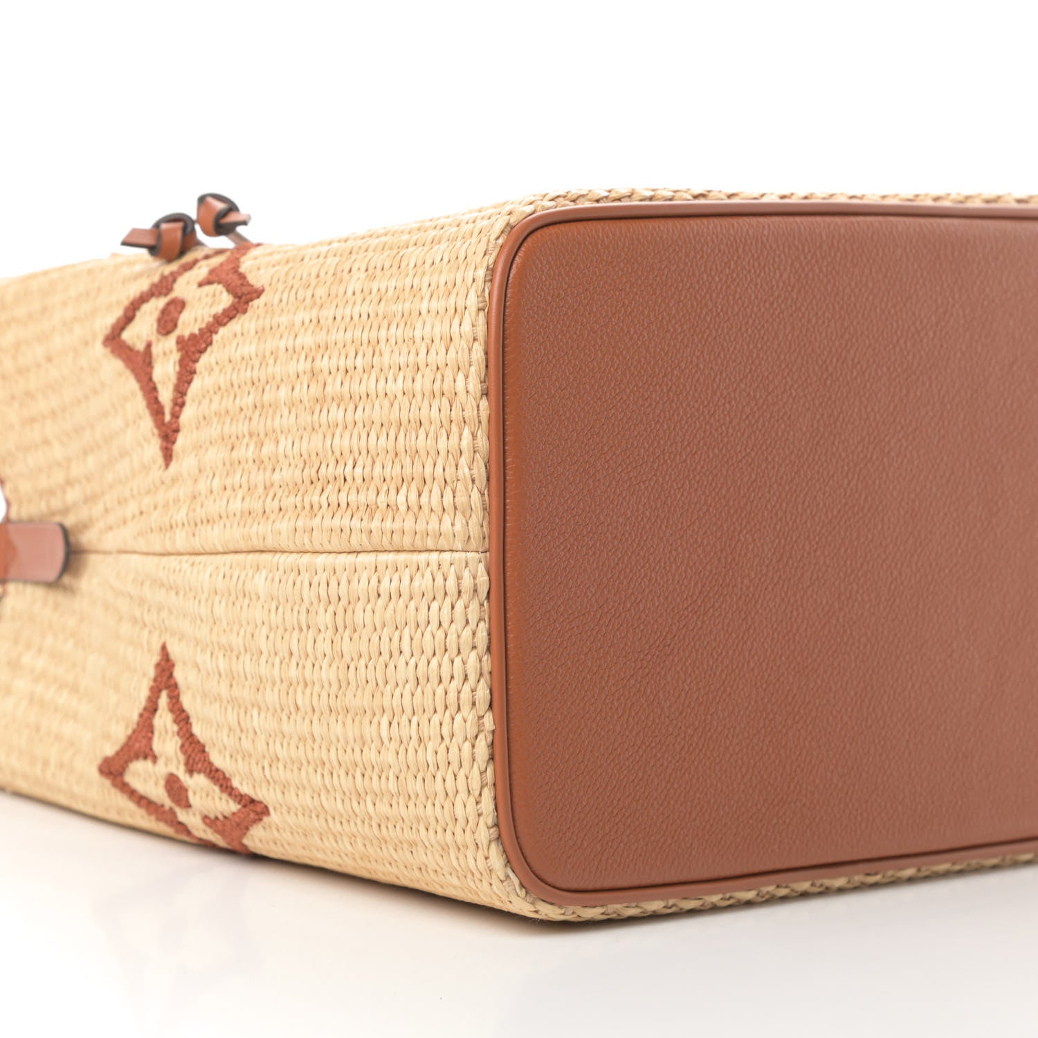 Louis Vuitton Raffia Calfskin Monogram Neonoe MM Tan 8 of 12