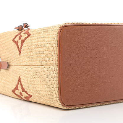 Louis Vuitton Raffia Calfskin Monogram Neonoe MM Tan 8 of 12