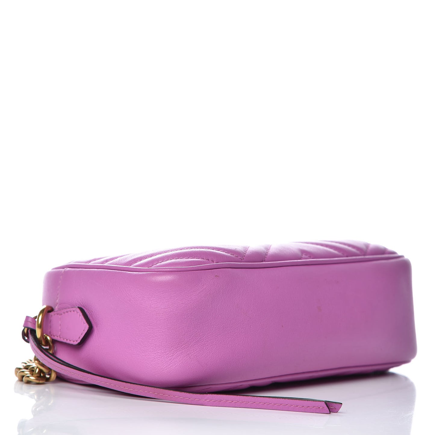 Calfskin Matelasse Small GG Marmont Chain Shoulder Bag Candy Mousse