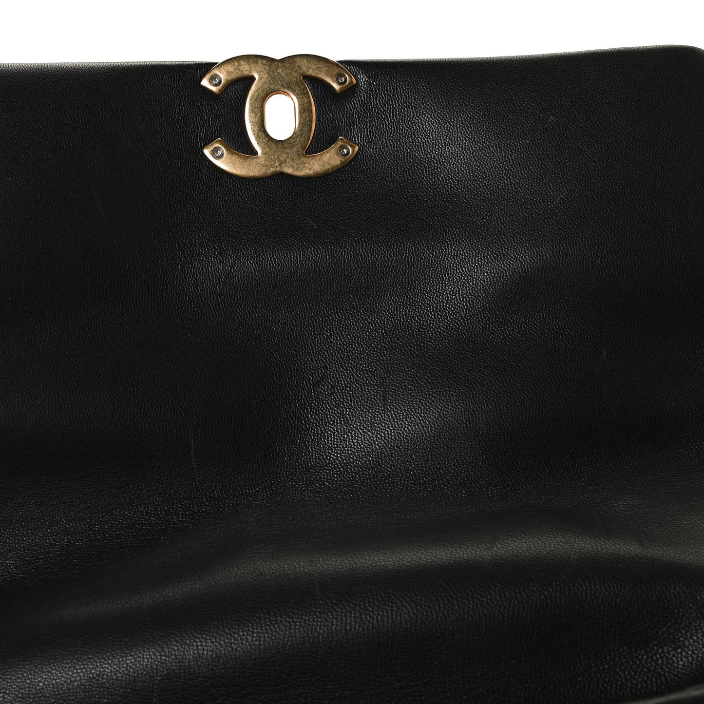 Lambskin Quilted Large Chanel 19 Flap Black