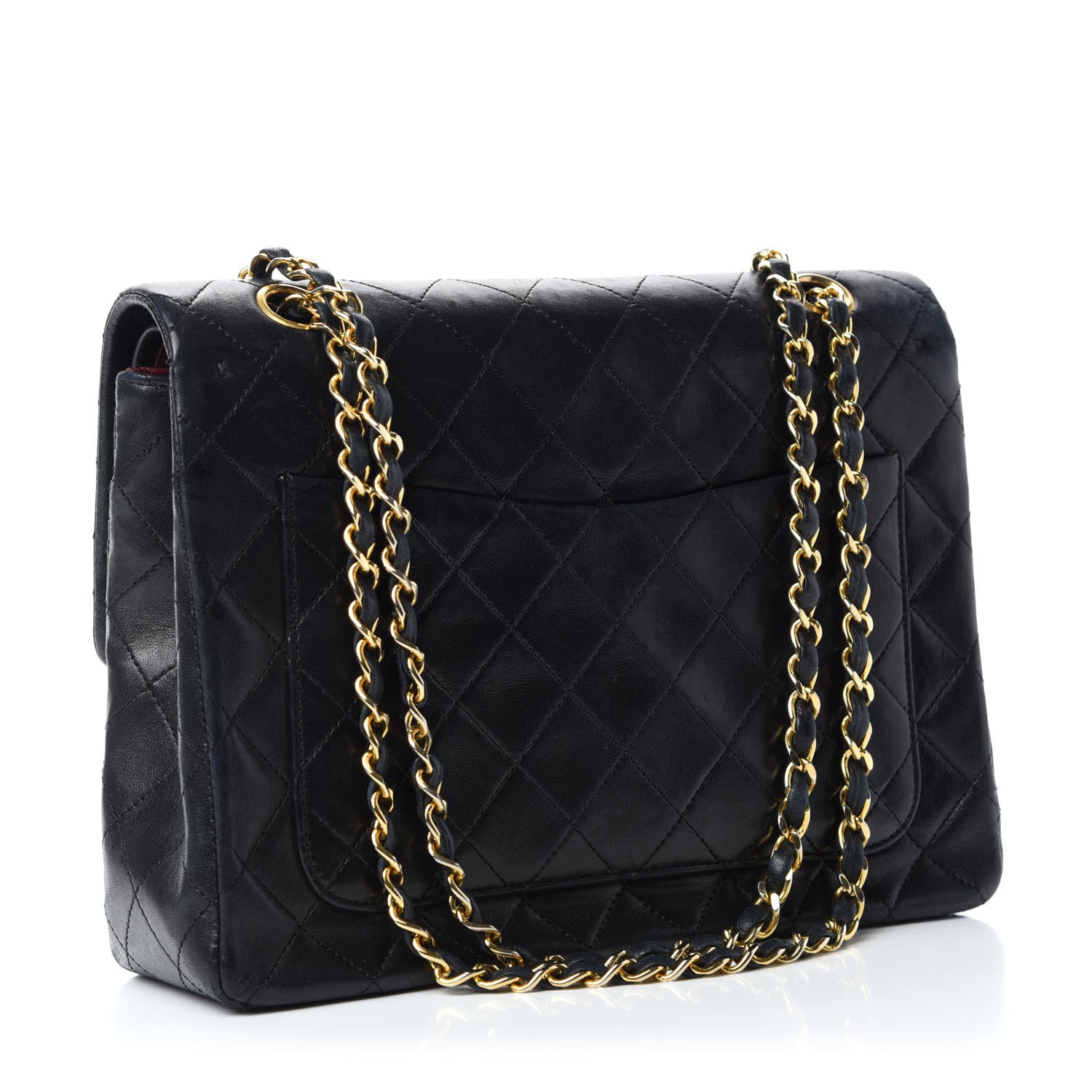 Chanel Lambskin Quilted Medium Double Flap Black 3 of 14