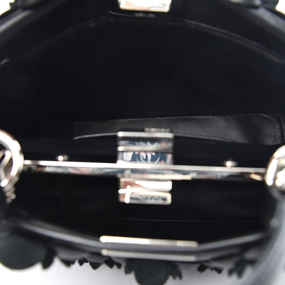 Fendi Nappa Flowerland Mini Peekaboo Iconic Satchel Black 5 of 8