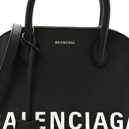 Balenciaga Signature Grained Calfskin Logo S Ville Top Handle Bag Black 8 of 11