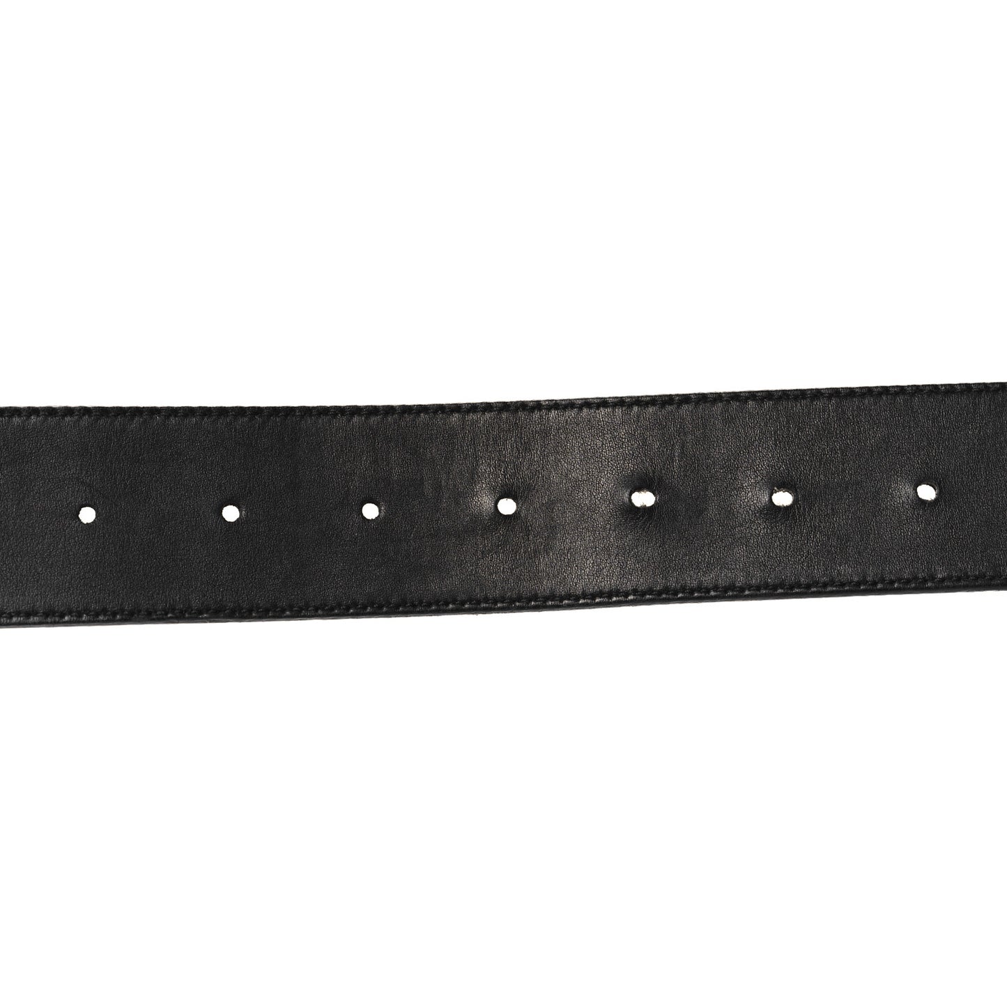 Textured Dollar Calfskin Double G 40mm Belt 90 36 Black