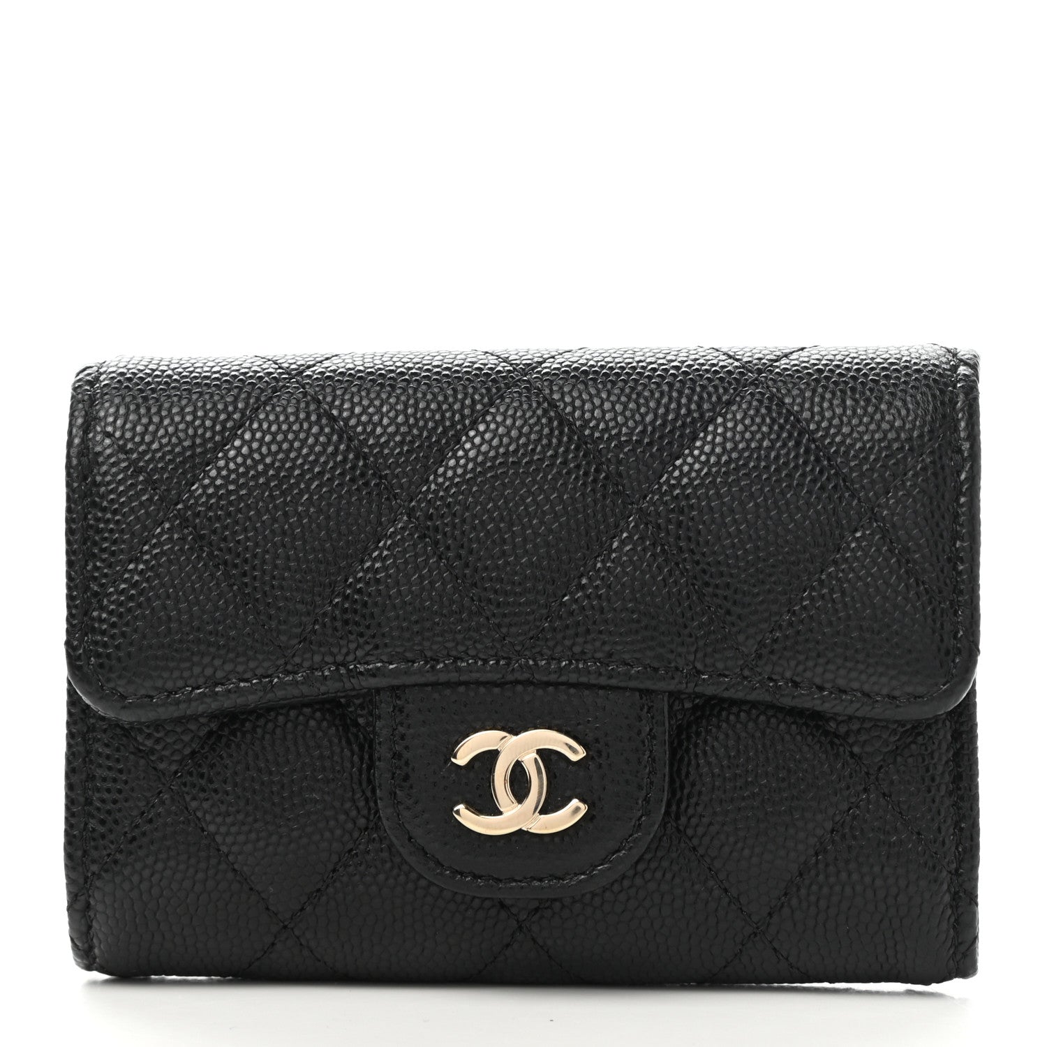 Chanel Caviar Quilted Classic 4 Key Holder Wallet Black 1 of 11