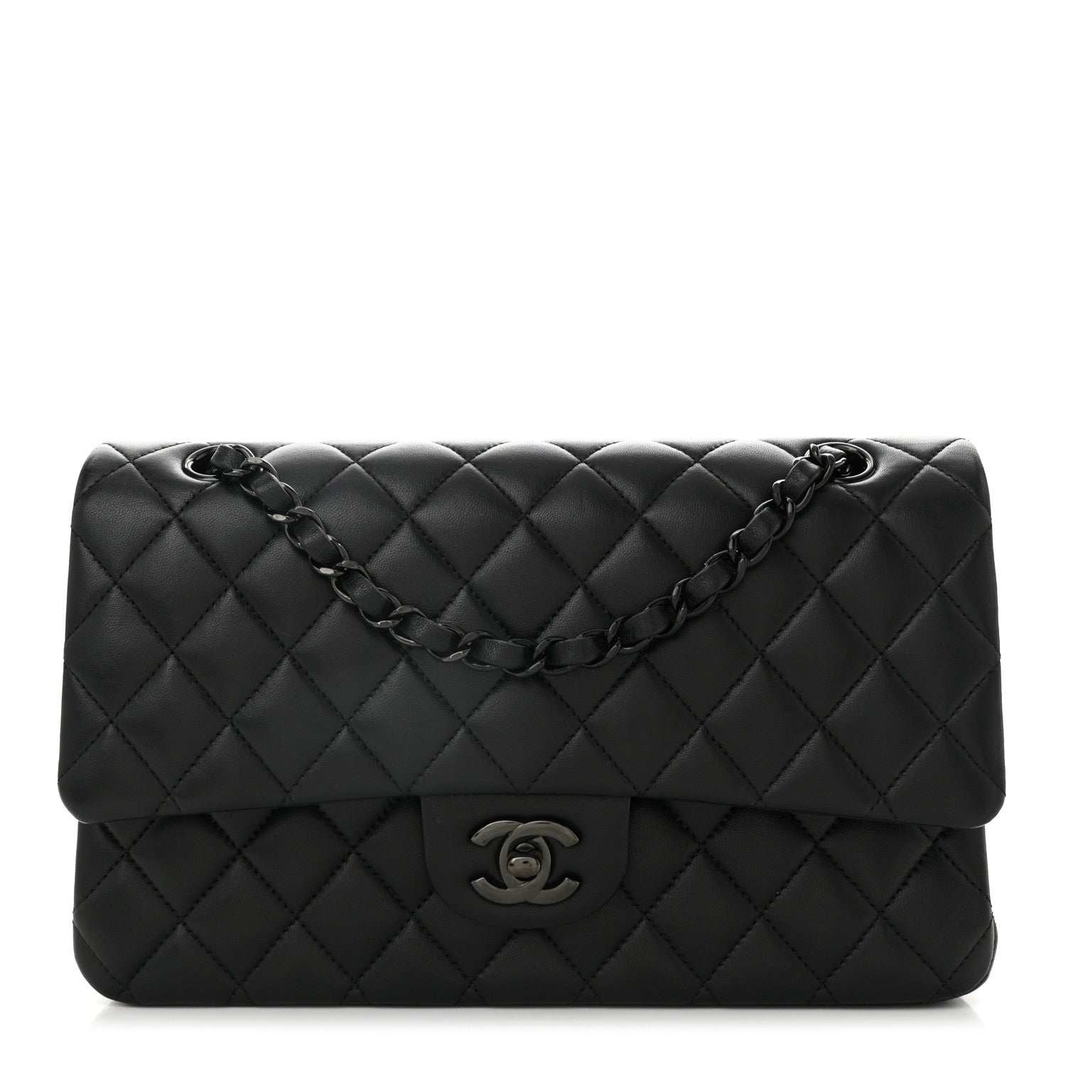 Chanel Lambskin Quilted Medium Double Flap So Black 1 of 11