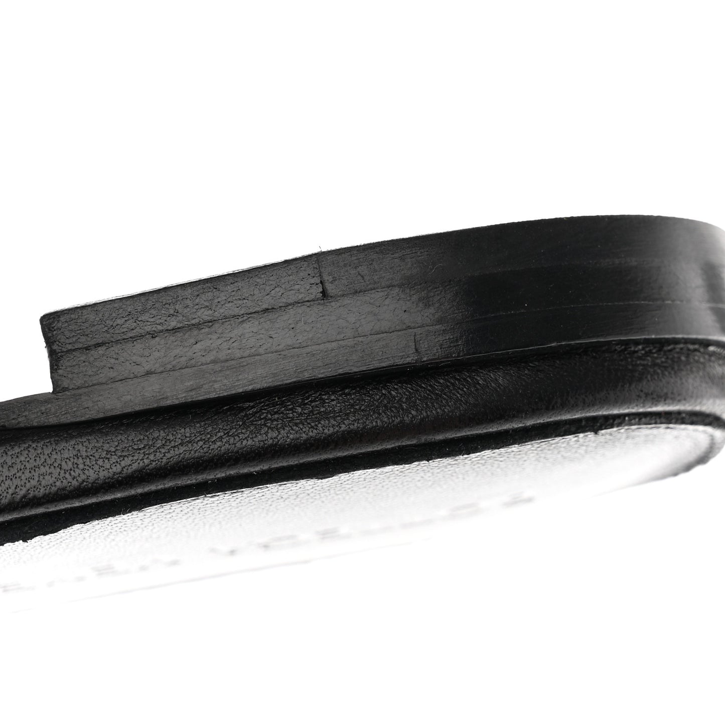 Nappa Maxi Intrecciato Lido Flat Sandals 35 Black