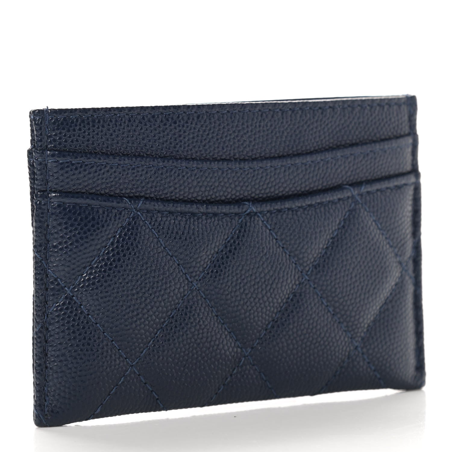 Chanel Caviar Quilted Card Holder Navy 3 of 10