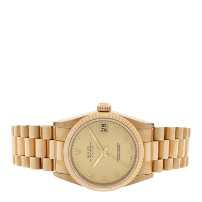 Rolex 18K Yellow Gold 31mm Oyster Perpetual Datejust President Watch Champagne 68278 2 of 4