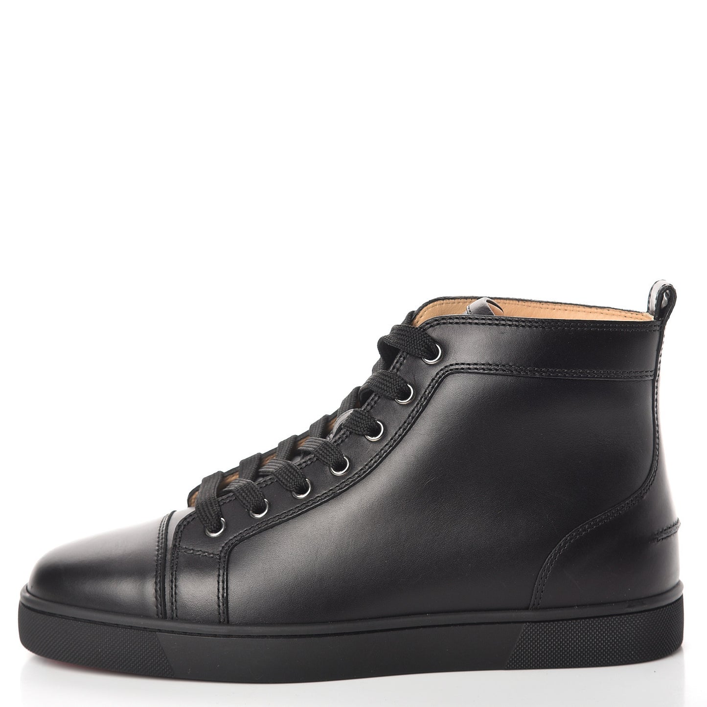 Calfskin Mens Louis High Top Sneakers 40.5 Black