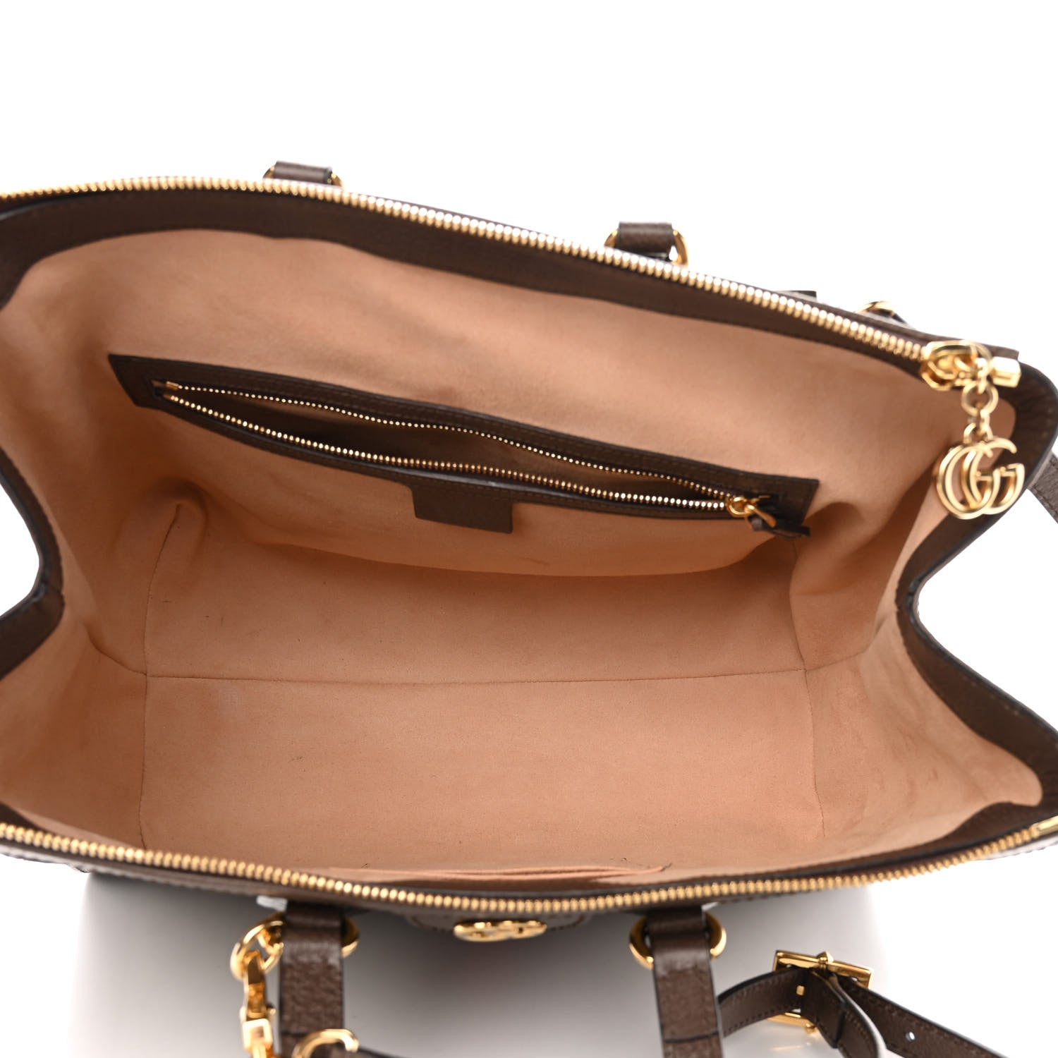 Gucci GG Supreme Monogram Web Medium Ophidia Tote Bag Brown 5 of 10