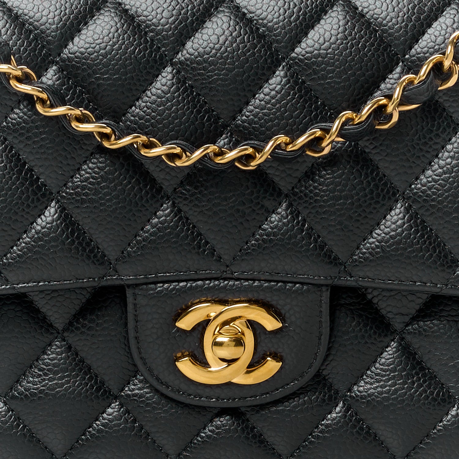 Chanel Caviar Quilted Medium Double Flap Black 9 of 11