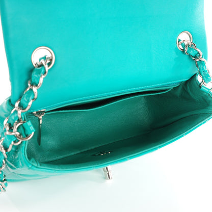 Chanel Patent Calfskin Quilted Mini Rectangular Flap Green 7 of 12