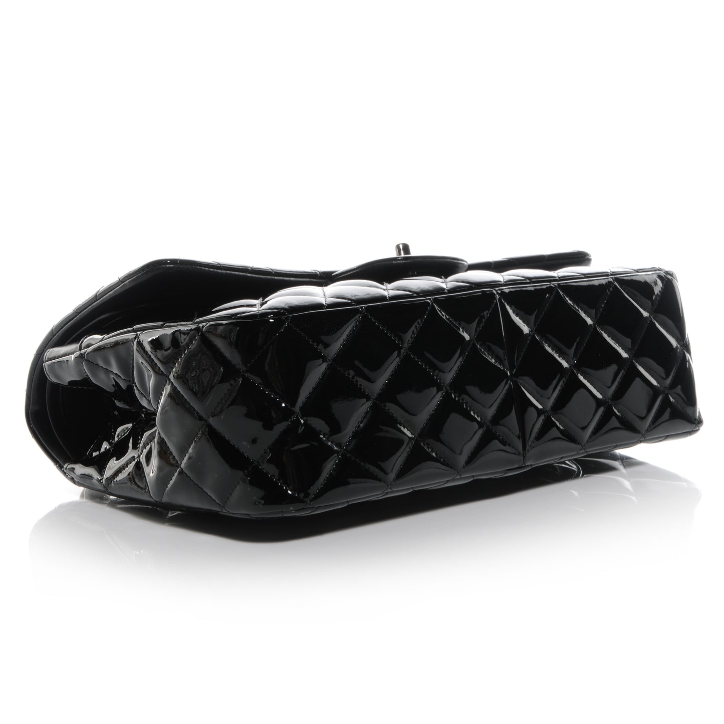 Patent Jumbo Double Flap Black
