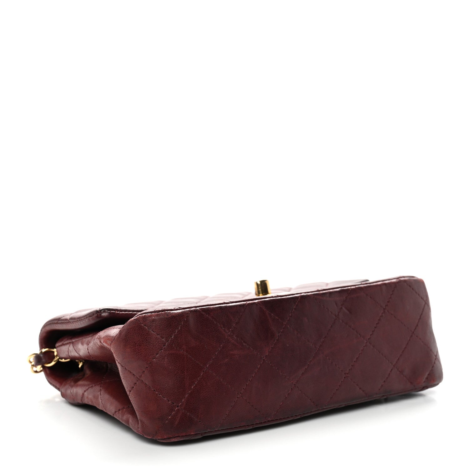Chanel Lambskin Quilted Mini Rectangular Flap Burgundy 1862644