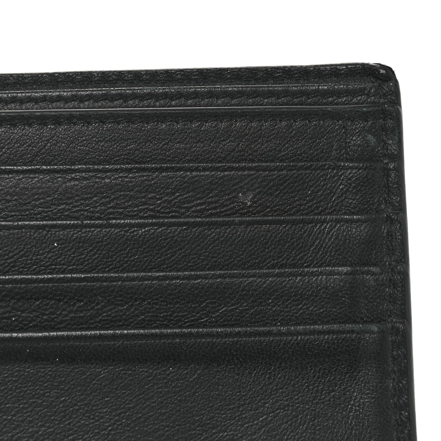 Saint Laurent Calfskin Crocodile Embossed Tiny Cassandre East West Wallet Black 9 of 9