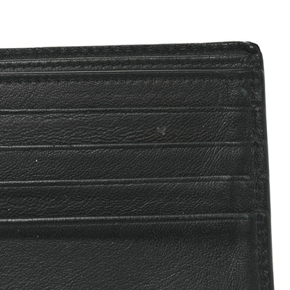 Saint Laurent Calfskin Crocodile Embossed Tiny Cassandre East West Wallet Black 9 of 9
