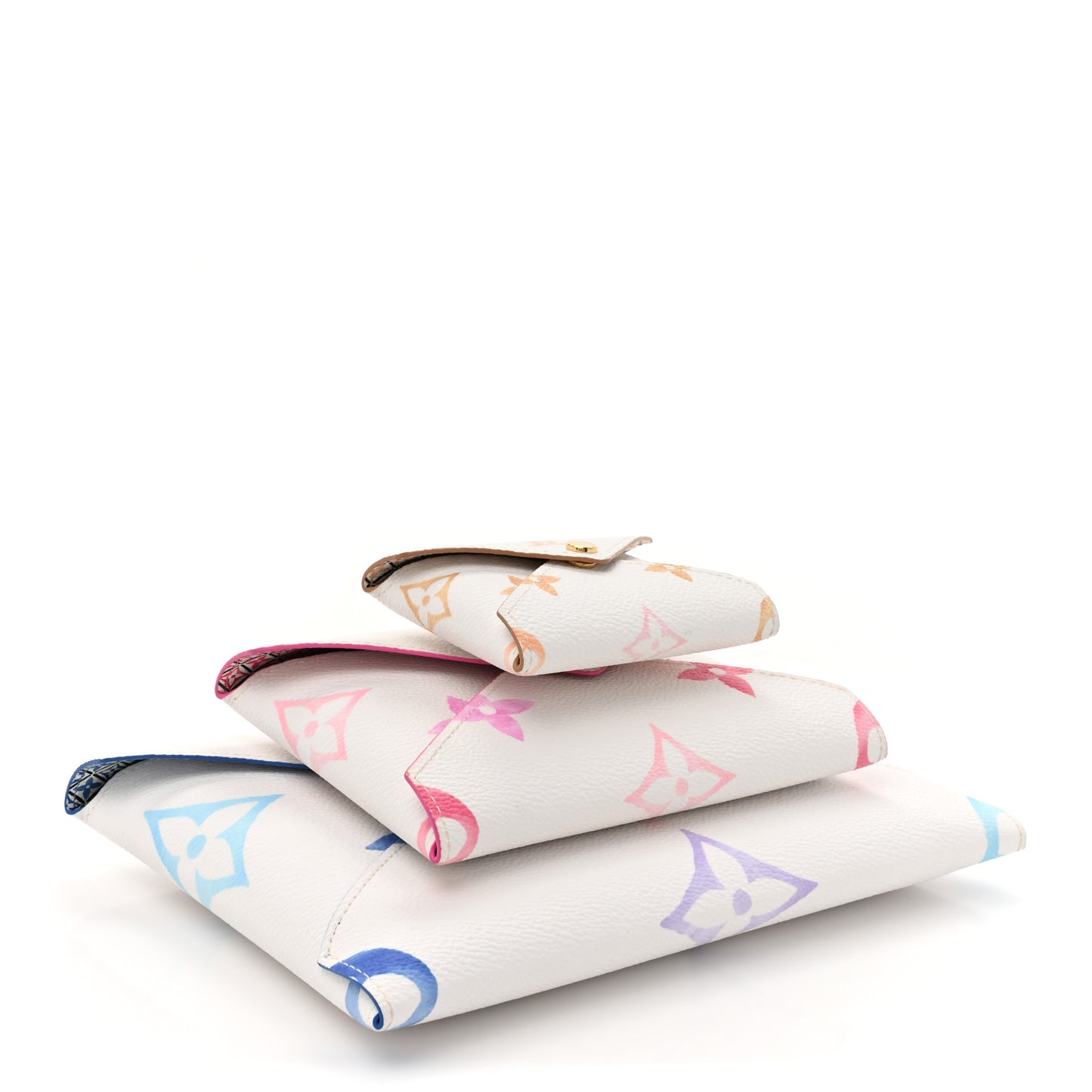Monogram Giant By The Pool Kirigami Pochette Set Blue Rose Beige