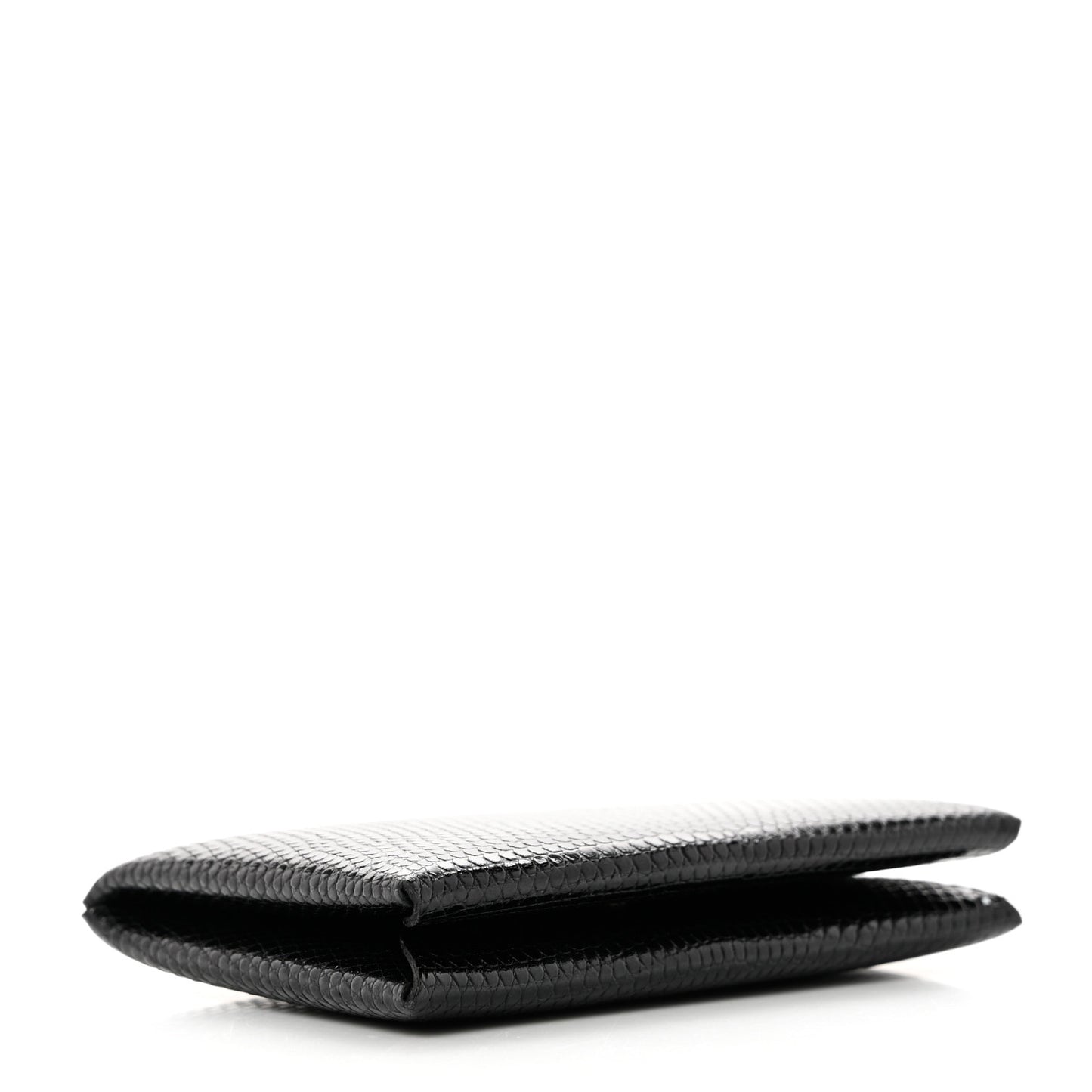 Lizard Calvi Card Case Black