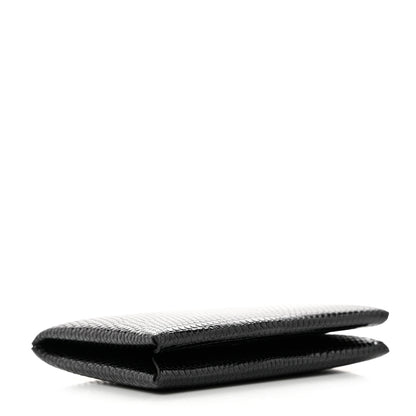 Hermes Lizard Calvi Card Case Black 4 of 7