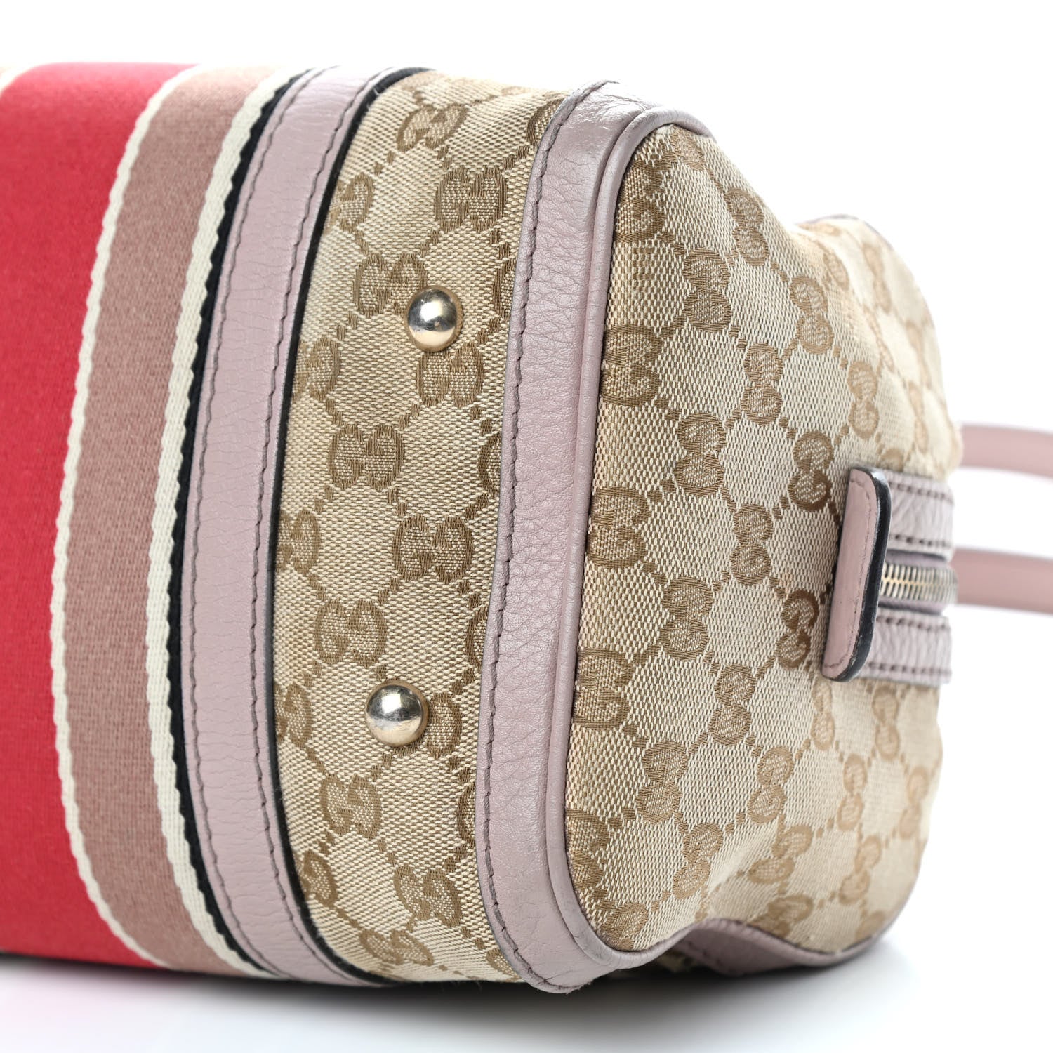 Gucci Monogram Vintage Web Small Boston Lilac 9 of 13
