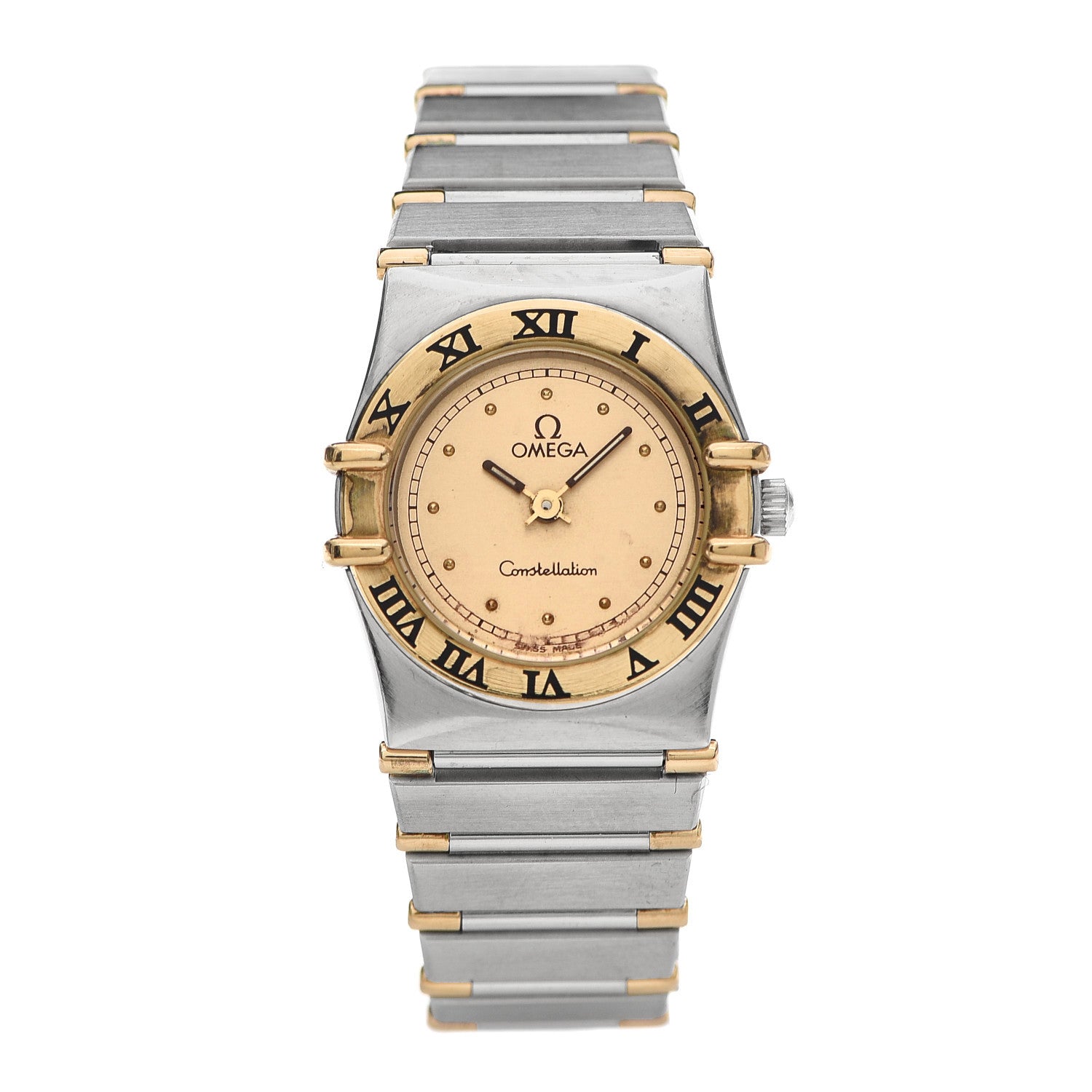 Omega Stainless Steel 18K Yellow Gold 22mm Constellation Quartz Watch Champagne 795.1080 1 of 4