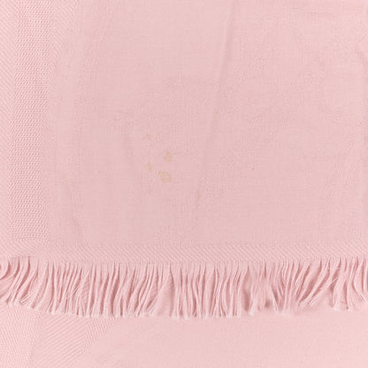 Hermes Cashmere Silk New Libris Stole Rose Petale 4 of 4