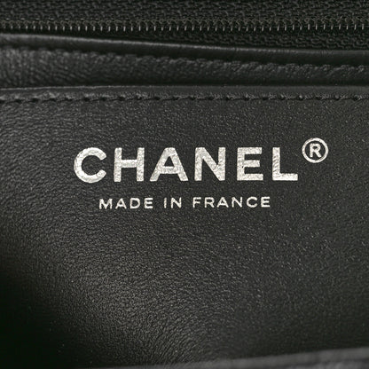 Chanel Printed Denim Quilted Flower Mini Rectangular Flap Black 6 of 11