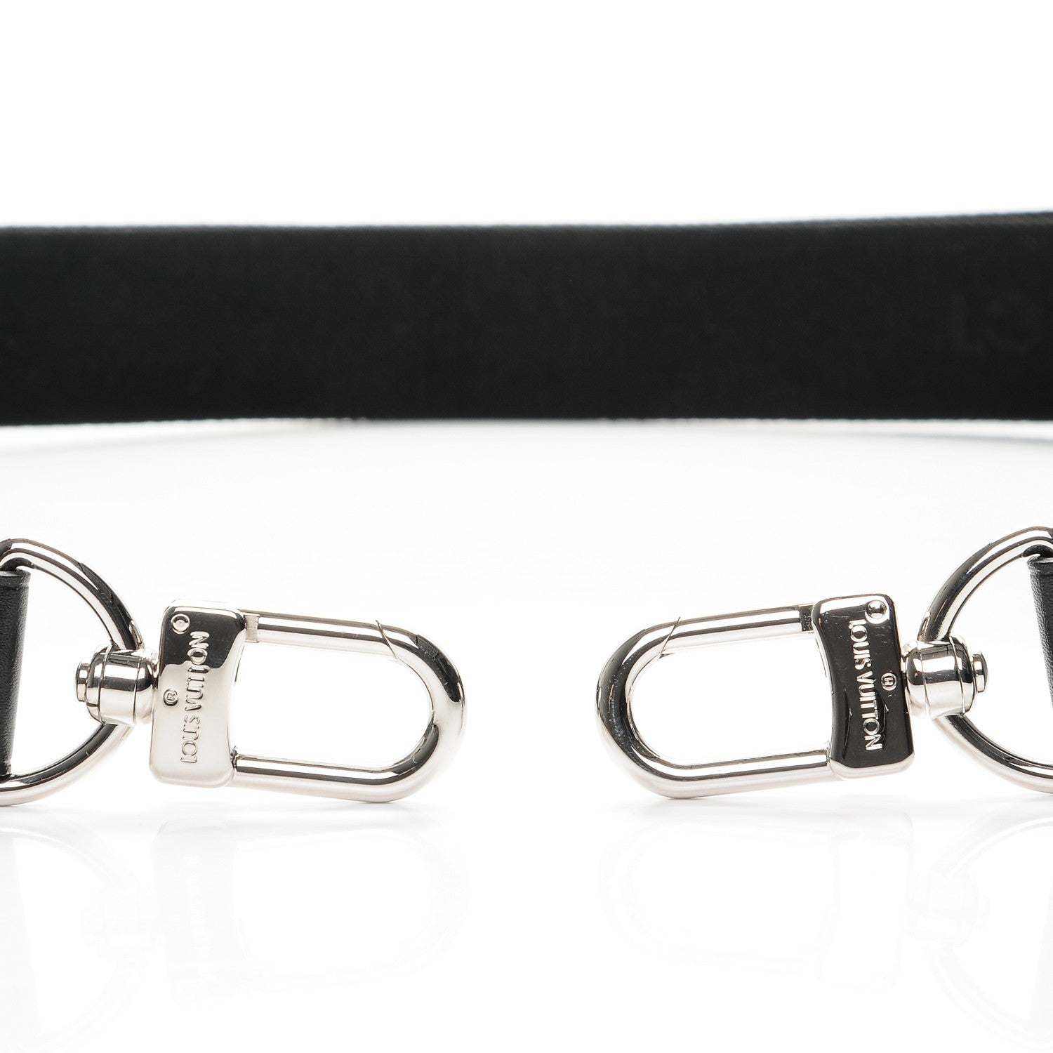 Louis Vuitton Canvas Adjustable Shoulder Strap Black 3 of 4
