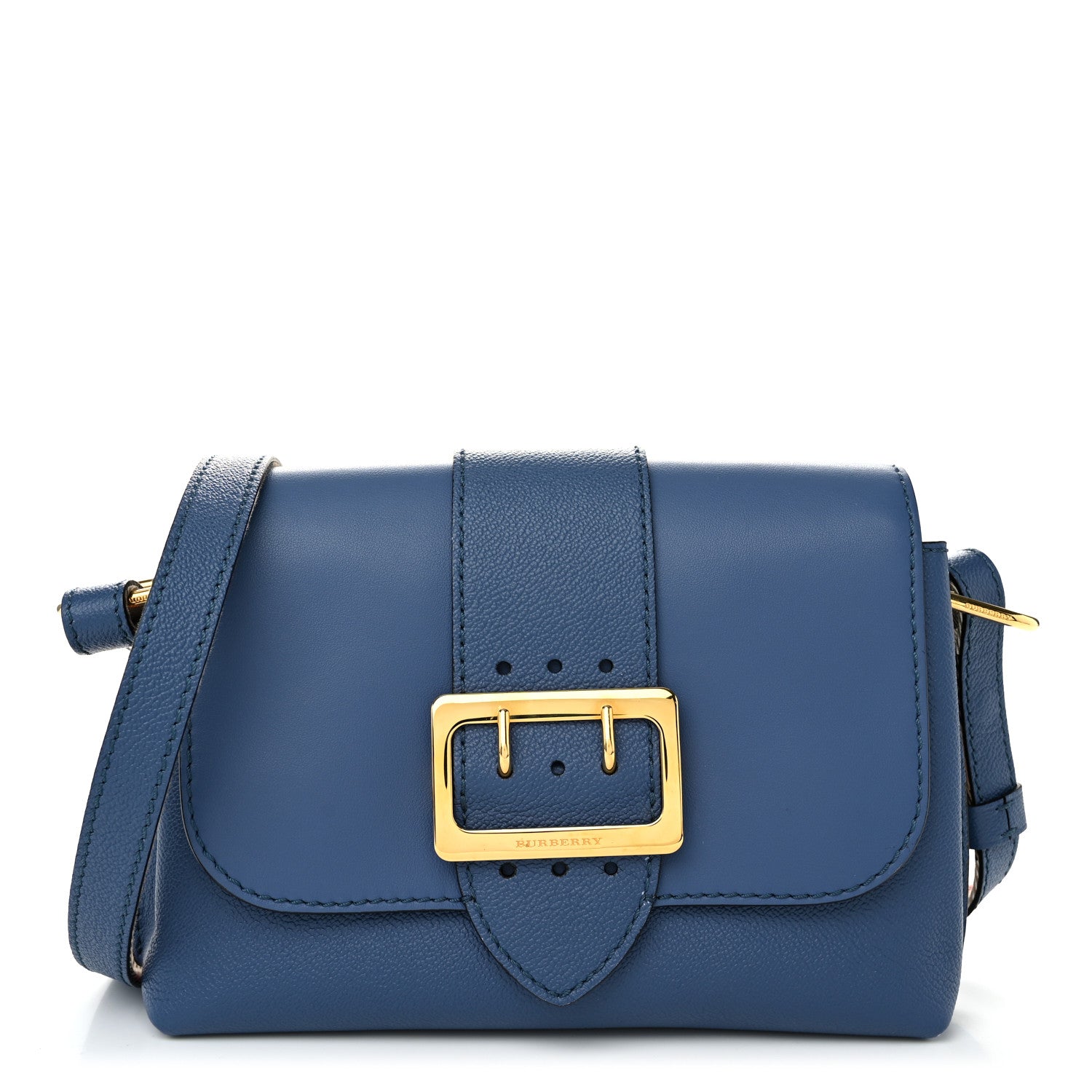 Burberry Soft Grain Calfskin Small Medley Crossbody Steel Blue 1 of 12