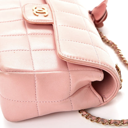 Chanel Lambskin Quilted Mini Chocolate Bar Camellia Flap Pink 11 of 12