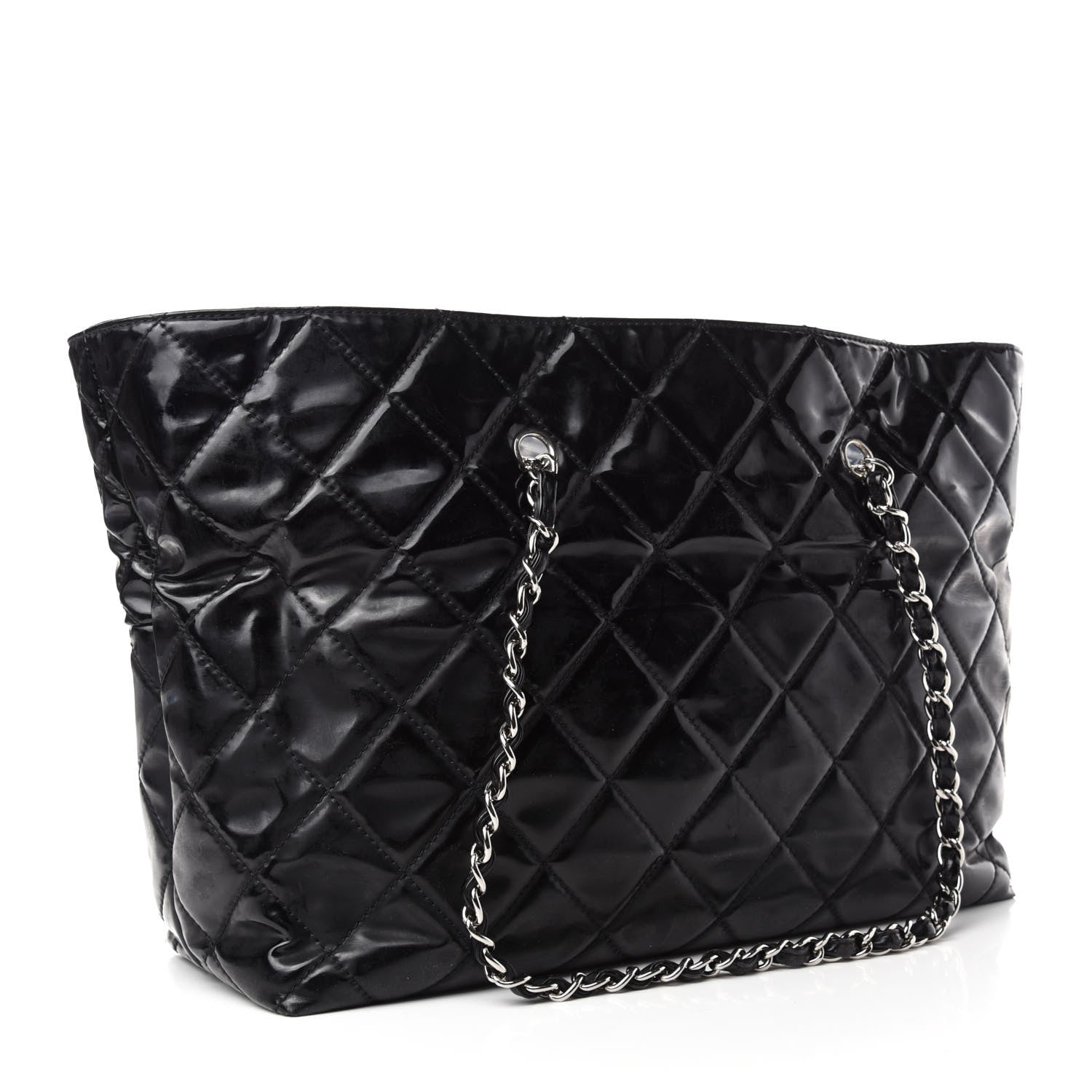 Chanel Vinyl Quilted Large In The Business Tote Black 3 of 11