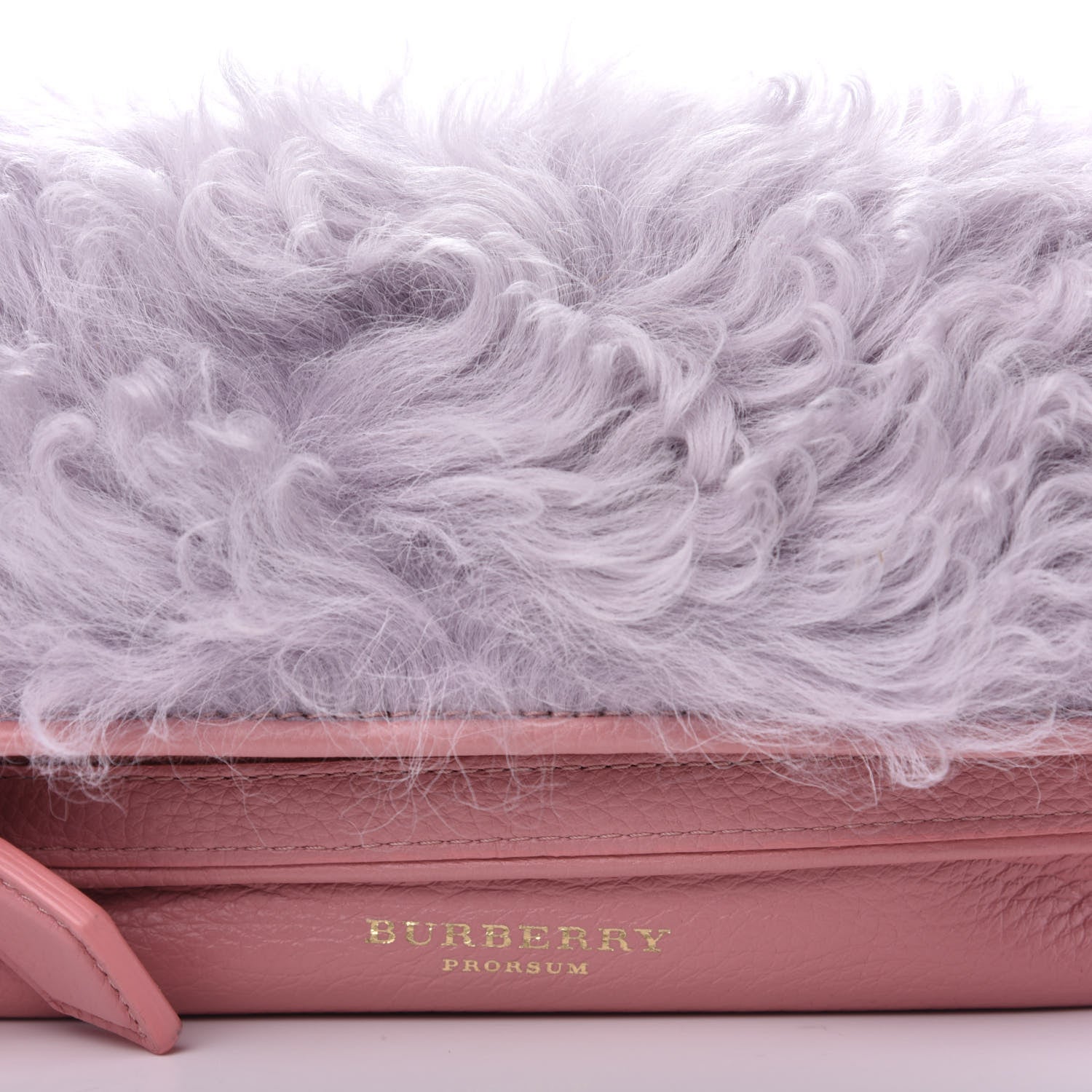 Burberry Shearling Prorsum Crossbody Bag Pale Rose 8 of 8