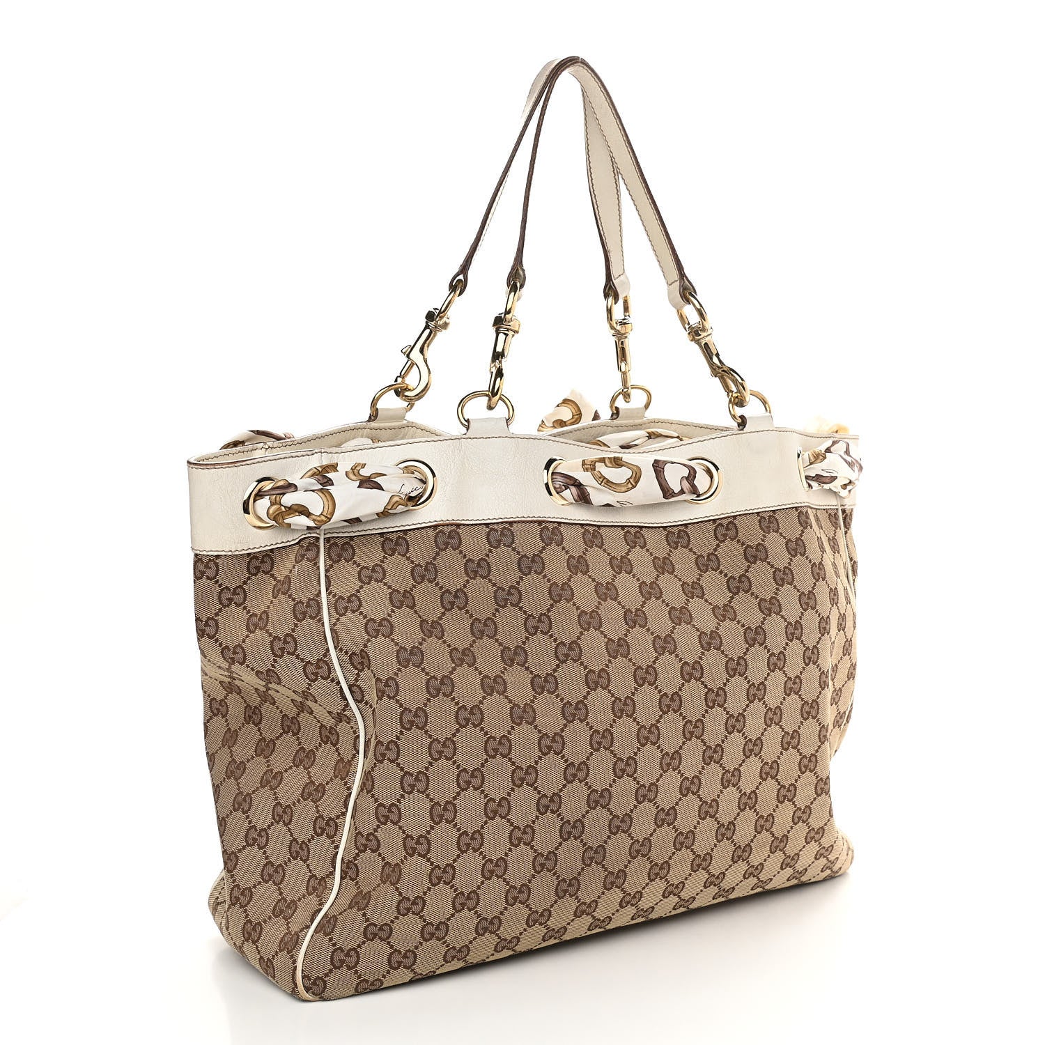 Gucci Monogram Large Positano Tote Off White 2 of 19